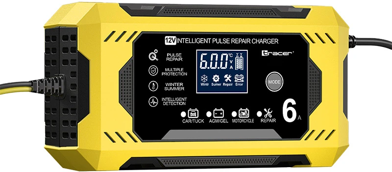Tracer 6A akumuliatoriaus įkroviklis su LED ekranu