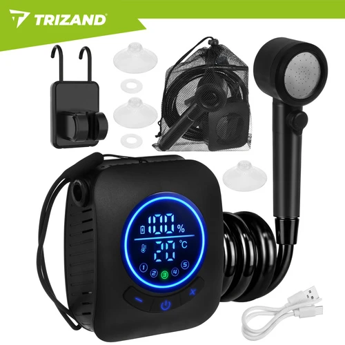 „Trizand“ 8000 mAh baterijos maitinamas kelioninis dušas