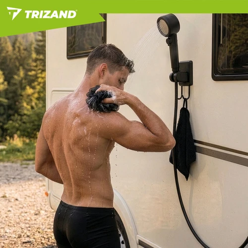 „Trizand“ 8000 mAh baterijos maitinamas kelioninis dušas