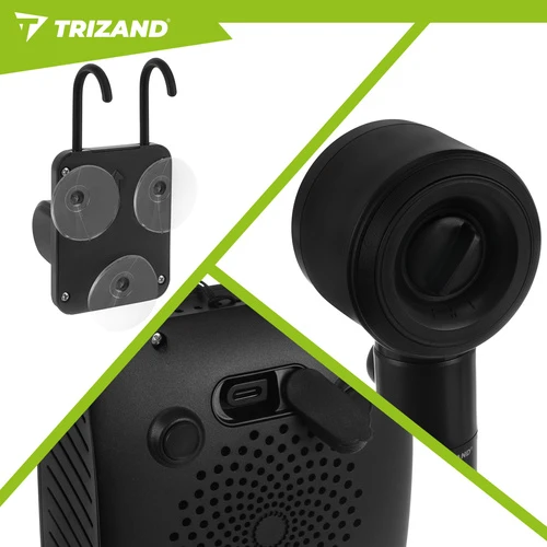 „Trizand“ 8000 mAh baterijos maitinamas kelioninis dušas