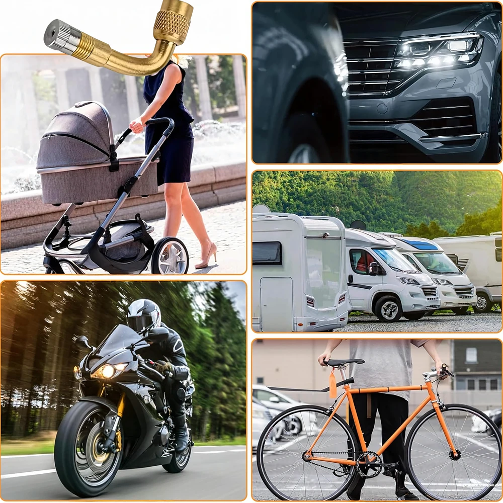 Przedłóżka Prailginimai AV/AV adapteriai automobilių ir dviračių padangoms pripūsti, 100 vnt.