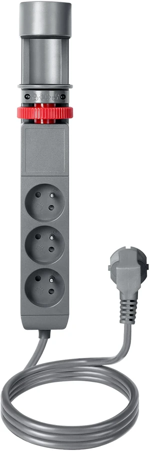 Orno Przedłużacz 3 krypčių stalo prailgintuvas 2P+Z, 1,5M H05VV-F 3x1,5mm², 2xUSB+1 C tipo