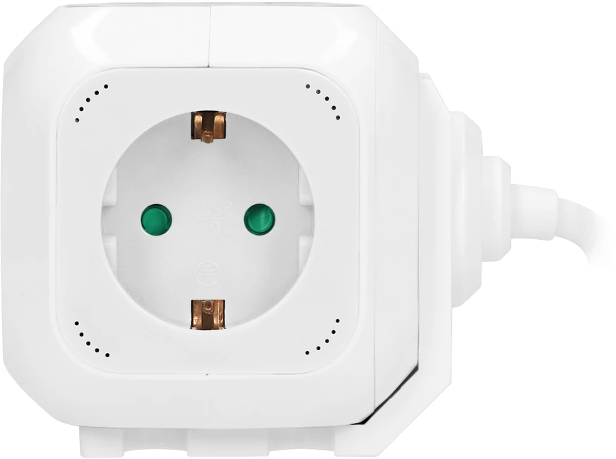 Orno Przedłużacz 4 krypčių prailgintuvas 2P+Z (Schuko), 2xUSB įkroviklis, 1,4 m H05VV-F 3x1,5mm2, baltas
