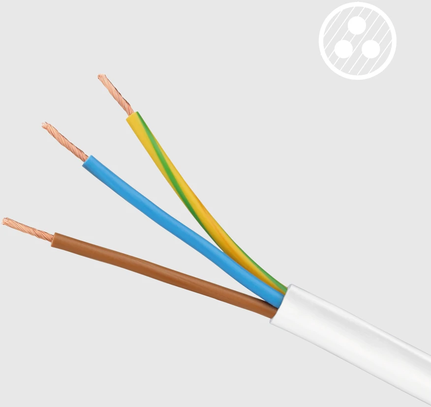 Przedłużacz Prailgintuvas 5 lizdų 2m vokiško tipo be jungiklio (3x1.5mm) Rebel, baltas