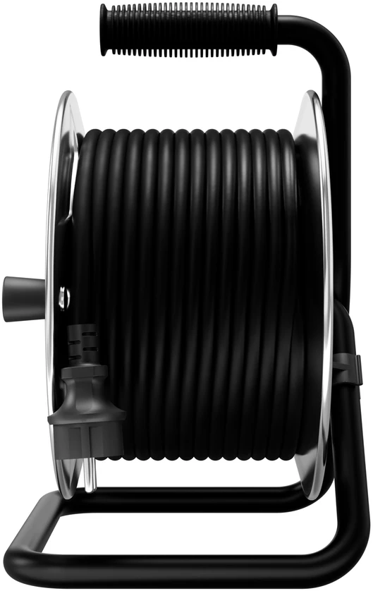 Būgninis ilgintuvas hand heavy; 4x2p+su; ip44; 16a; h05rr-f; 3x2,5; 25m; juoda