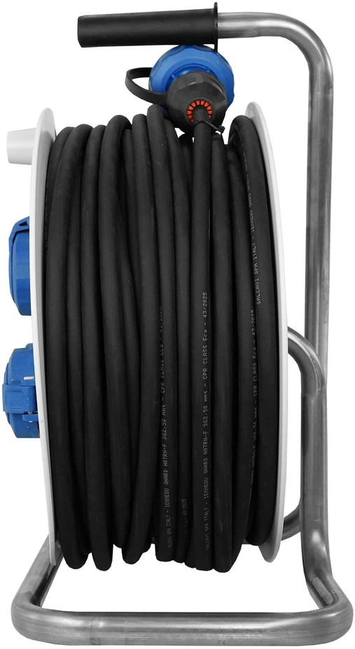 Przedłużącz bębnowy pramoninis hand pro ip55; 40m; h07rn-f; 3×2,5mm; schuko