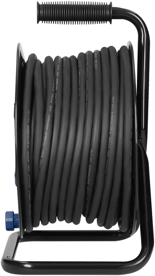 Orno Przedłużacz Ilgintuvo ritė, 4 lizdai 2P+Z, PVC kabelis H07RN-F 3x2,5mm², ilgis 40m, termorelė, srovės kelio sklendės