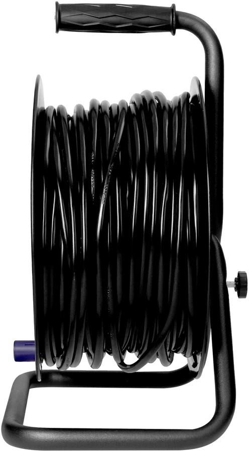 Orno Przedłużacz Ilgintuvo ritė, 4 lizdai 2P+Z Schuko, PVC kabelis H05VV-F 3x1,5mm2, ilgis - 50m, FIKSUOTI LIZDAI, terminė relė, srovės kelio sklendės