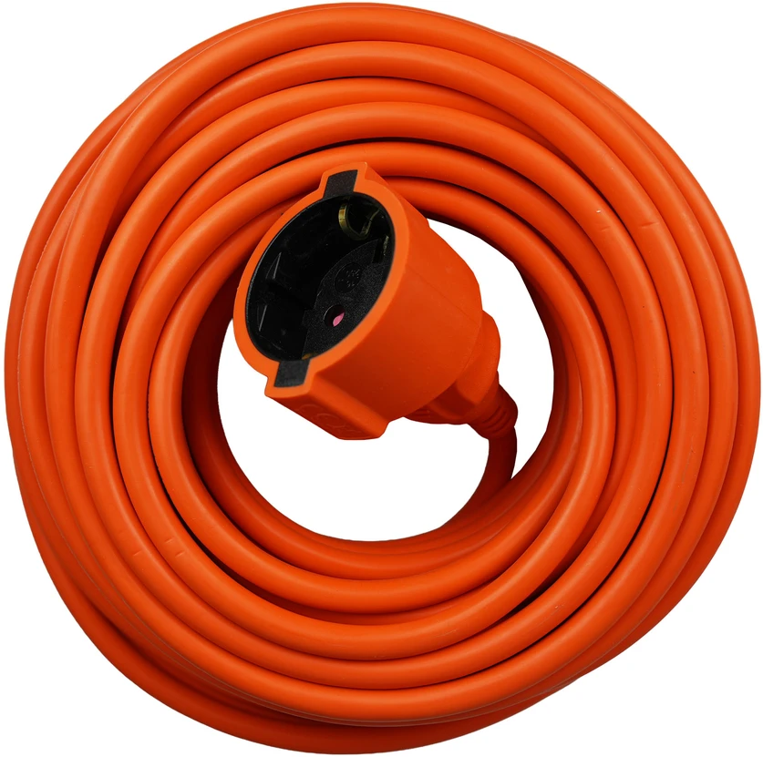 Przedłużacz jednogniazdowy schuko; ip20; 16a; h05vv-f ; 3×1,5; 20m; oranžinė; hand home
