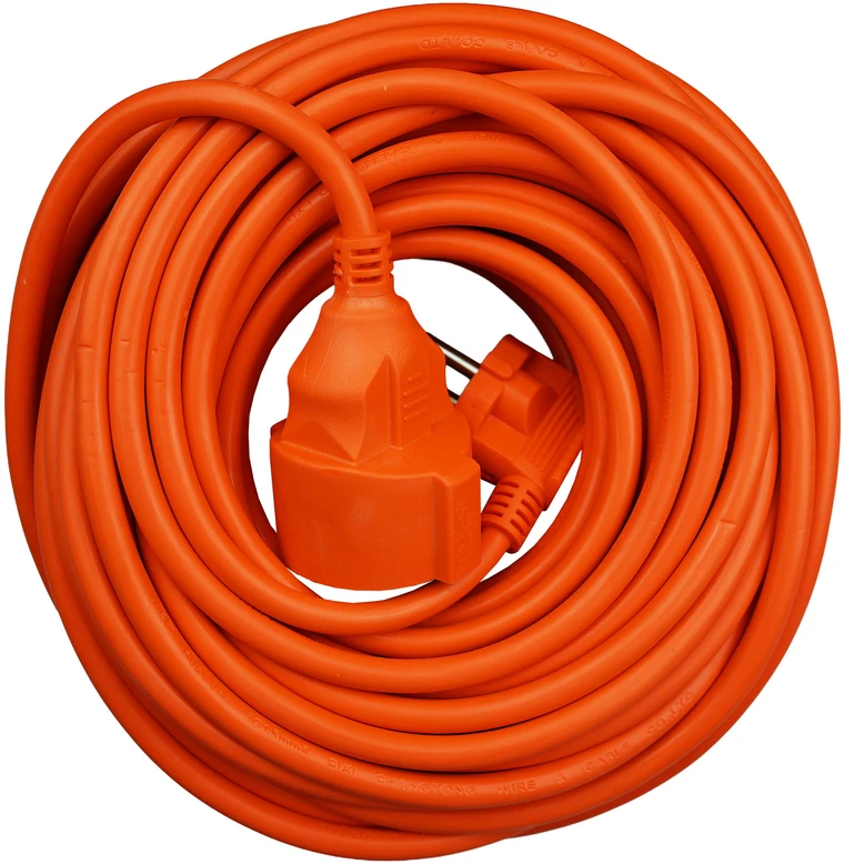 Prailgintuvas su vienu schuko lizdu; IP20; 16A; H05VV-F; 3×1,5; 25 m; oranžinė; Hand Home
