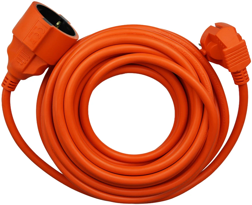 Przedłużacz jednogniazdowy schuko; ip20; 16a; h05vv-f ; 3×1,5; 10m; oranžinė; hand home
