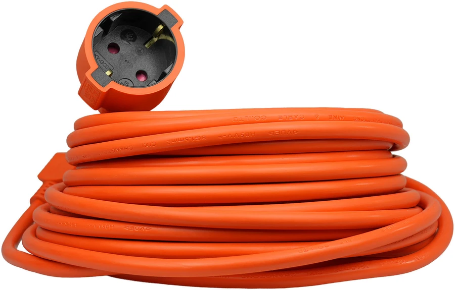 Przedłużacz jednogniazdowy schuko; ip20; 16a; h05vv-f ; 3×1,5; 20m; oranžinė; hand home