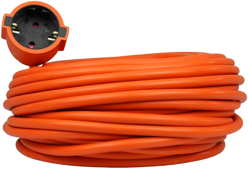 Prailgintuvas su vienu schuko lizdu; IP20; 16A; H05VV-F; 3×1,5; 25 m; oranžinė; Hand Home
