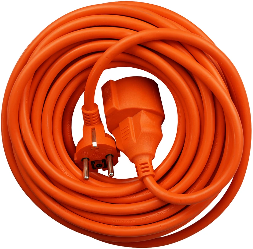 Przedłużacz jednogniazdowy schuko; ip20; 16a; h05vv-f ; 3×1,5; 20m; oranžinė; hand home