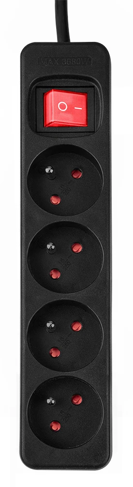 Przedłużacz Prailginimo laidas 1,5 m, 3 x 1,5 mm2, 4G, juodas, ĮJUNGTA/IŠJUNGTA