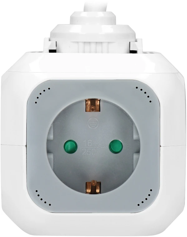 Orno Przedłużacz Prailgintuvas 4x2P+Z (Schuko), USB įkroviklis A+C, greitas įkrovimas, 1.4m H05VV-F 3x1.5mm?, pilkas