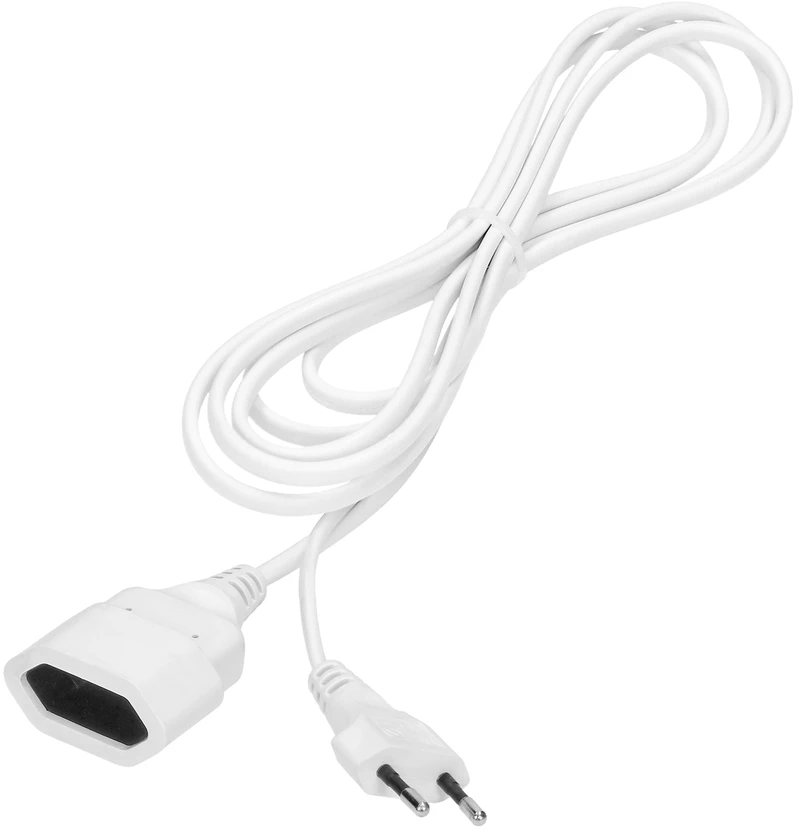 Orno Przedłużacz Vieno lizdo plokščias buitinis prailgintuvas, 1x2P, 1,5m, PVC kabelis H03VV-F 2x0,75mm², 230VAC