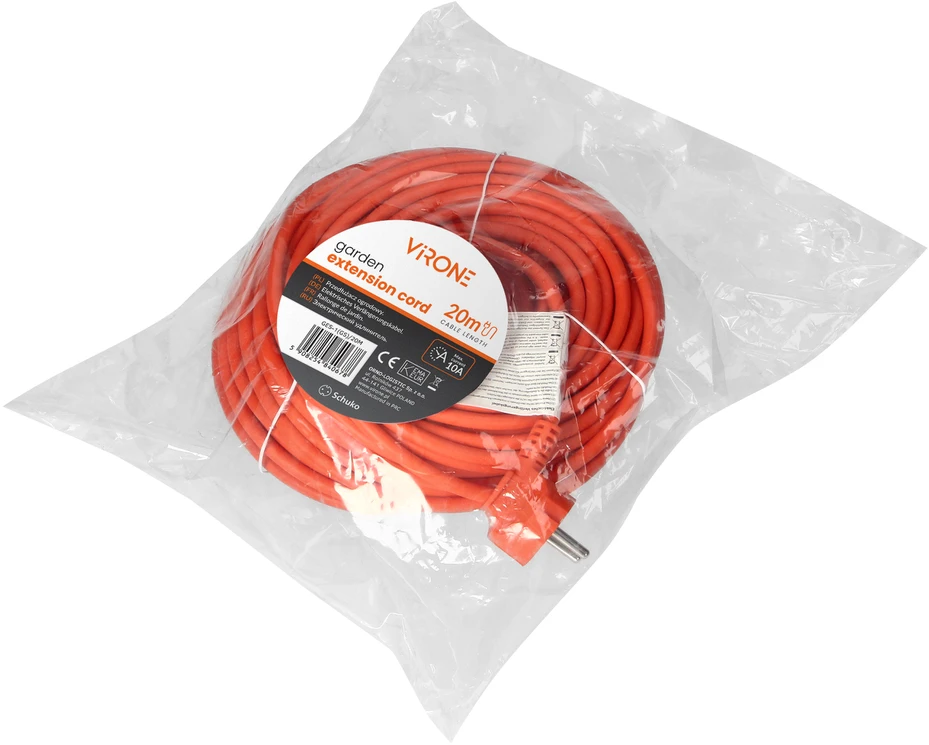 Orno Przedłużacz Vieno lizdo sodo prailginimo laidas „Schuko“, PVC 3x1mm?, ilgis 20m