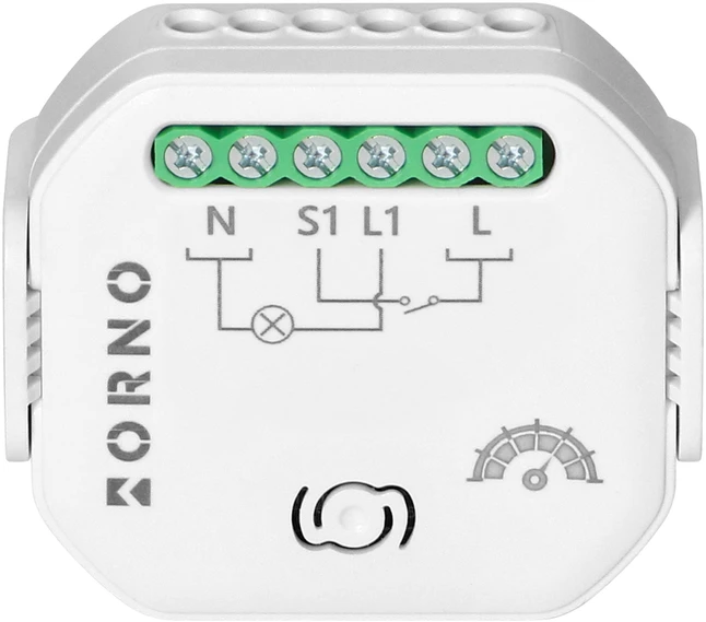 Orno Przekażnik 1 kanalo įleidžiamoji relė su „Tuya Smart Wi-Fi“ ir BLE šviesos reguliatoriumi