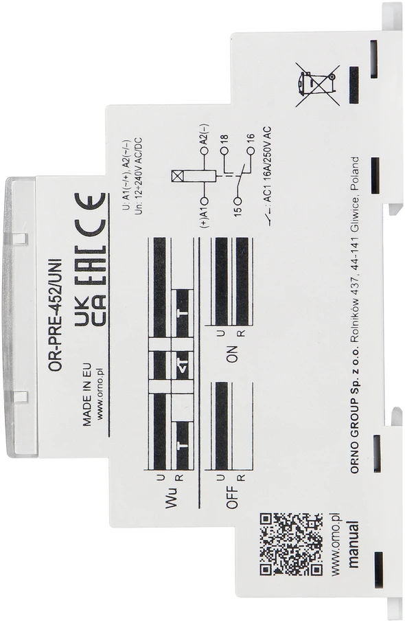 LAIKO RELĖS MODULIS OR-PRE-452/UNI ORNO