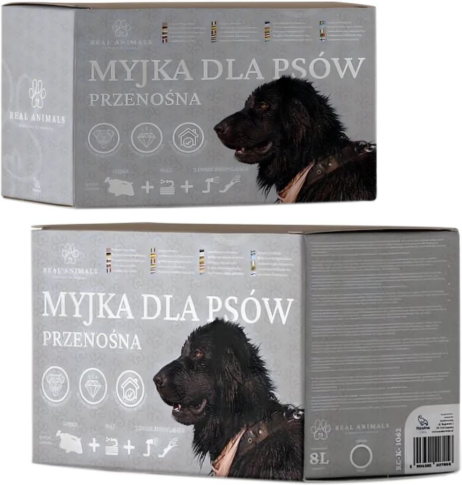 Przenośna Nešiojamas šunų, kačių, gyvūnų plovimo ir masažuoklio vonios šepetys, rankinis, 8 l