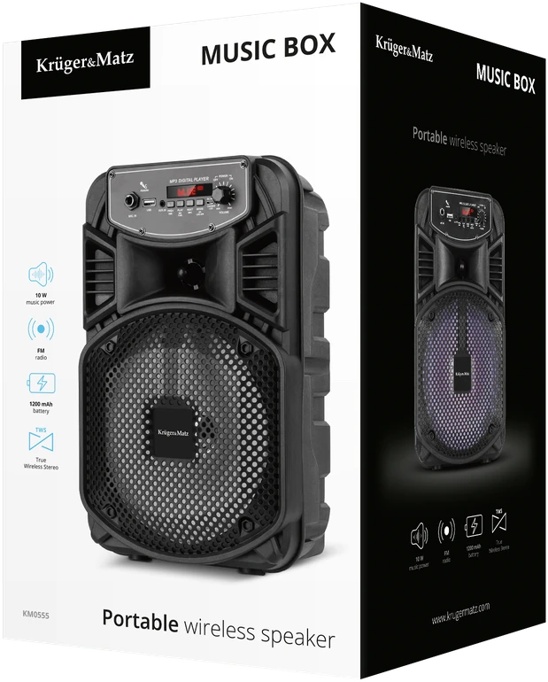 Kruger & Matz Music Box nešiojamas belaidis garsiakalbis