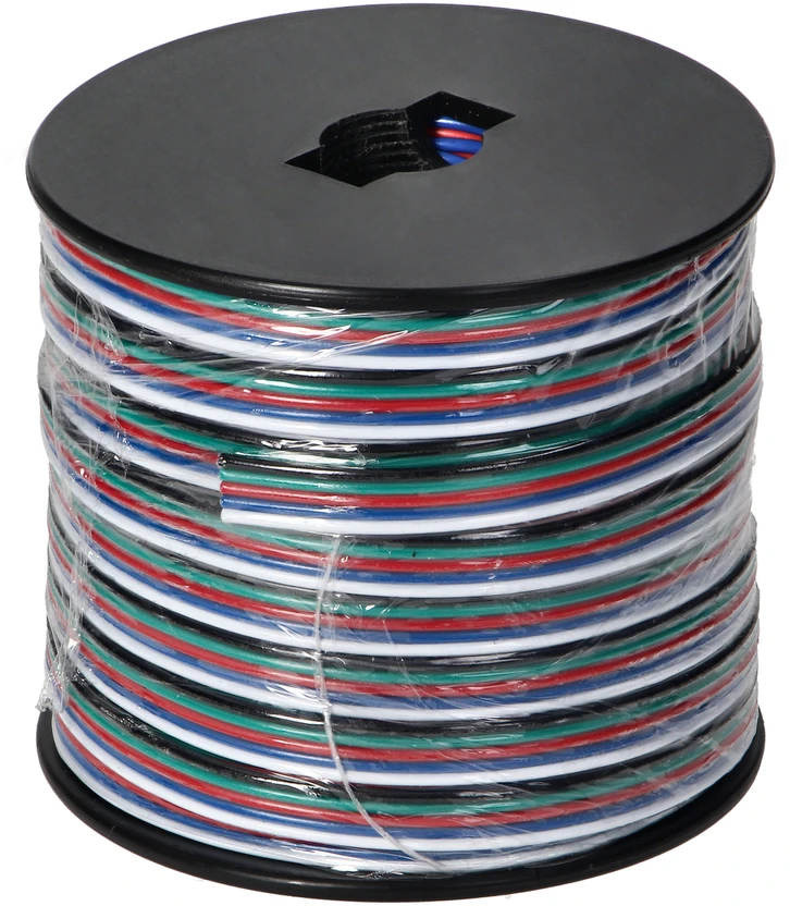Orno Przewód, RGBW LED juostų kabelis, 5x0.35mm2, 25m