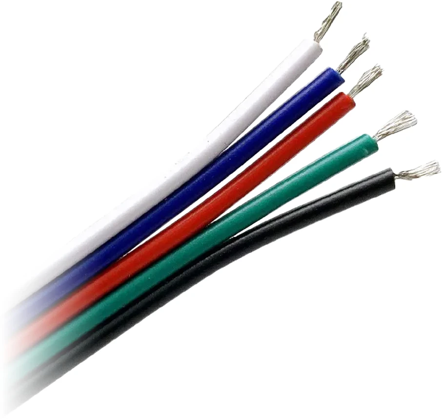 Orno Przewód, RGBW LED juostų kabelis, 5x0.35mm2, 25m
