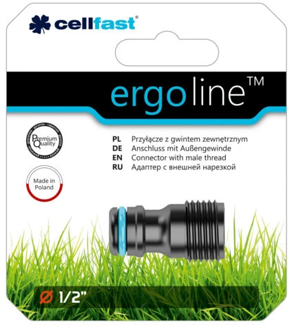 CELLFAST PRZYŁĄCZE NA KRAN 1/2" Z GWINTEM ZEWNĘTRZNYM ERGO