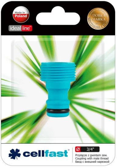 CELLFAST PRZYŁĄCZE NA KRAN 3/4" Z GWINTEM ZEWNĘTRZNYM BASIC