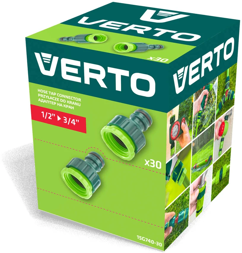 Przyłącze Čiaupo jungtis 1/2"-3/4", 30 vnt., dėžutėje su pakuote