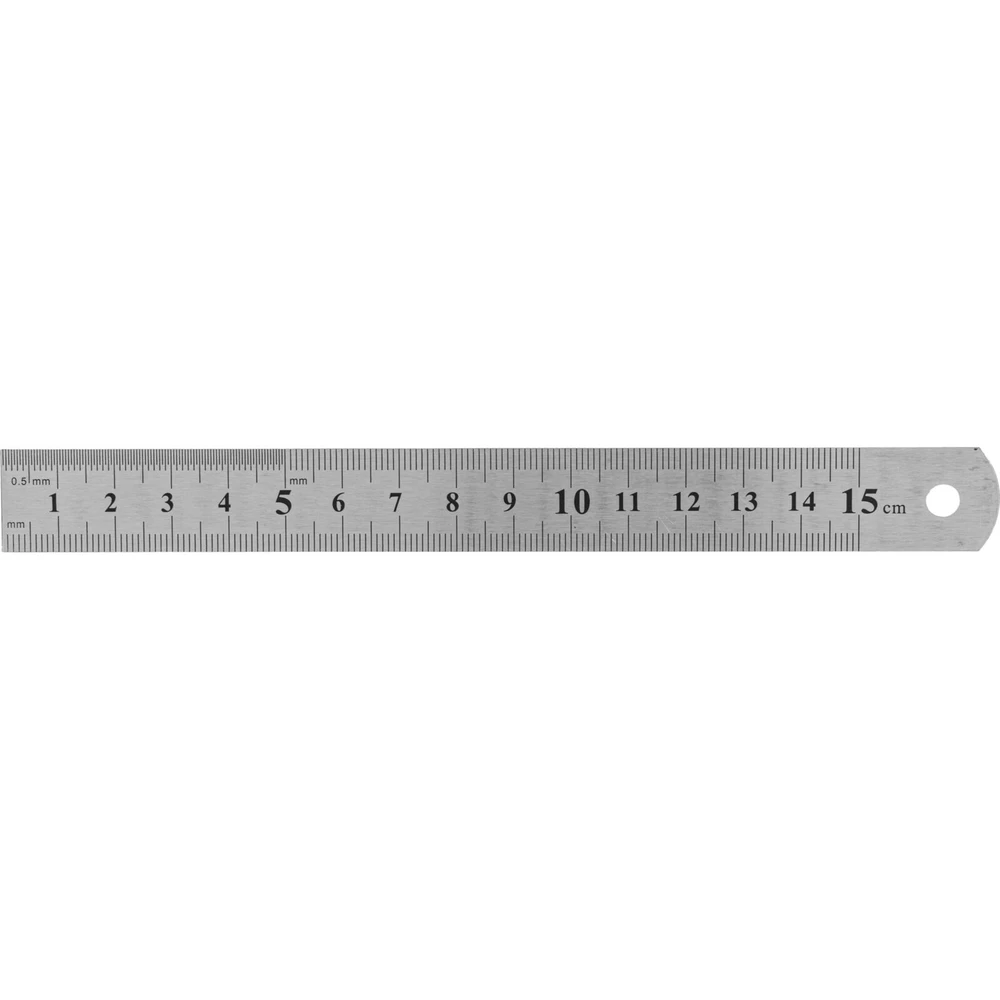 Mega Przymiar Tvirta plieninė liniuotė, dvipusė skalė 150 * 18 mm