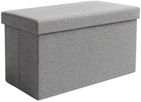 Pilkas audinio pufas 76x38x38cm Ruhhy 26131