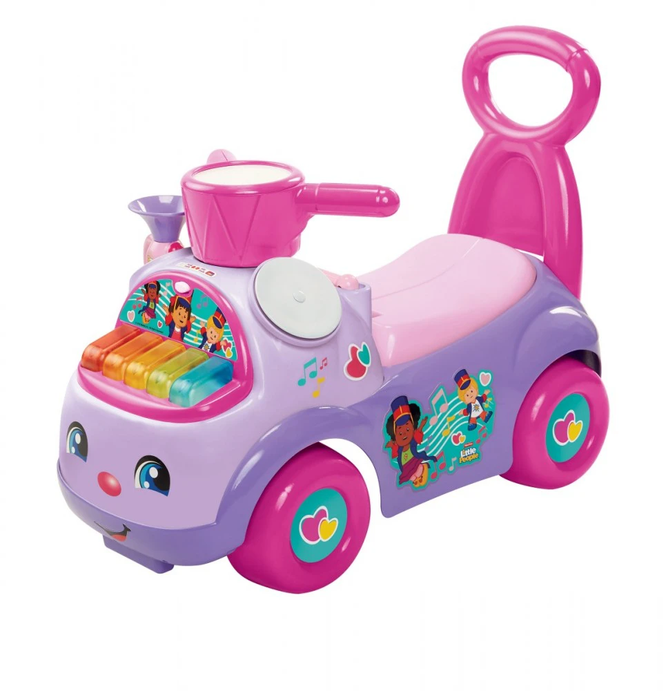Jeździk Fisher Price muzikinis paradas violetinis važiuojamasis žaislas