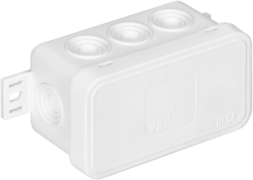 Orno Puszka CLICK skirstomoji dėžutė, IP54, 8 įvadai, 80x45x41mm, balta