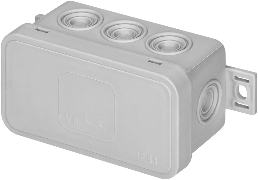 Orno Puszka CLICK skirstomoji dėžutė, IP54, 8 įvadai, 80x45x41mm, pilka