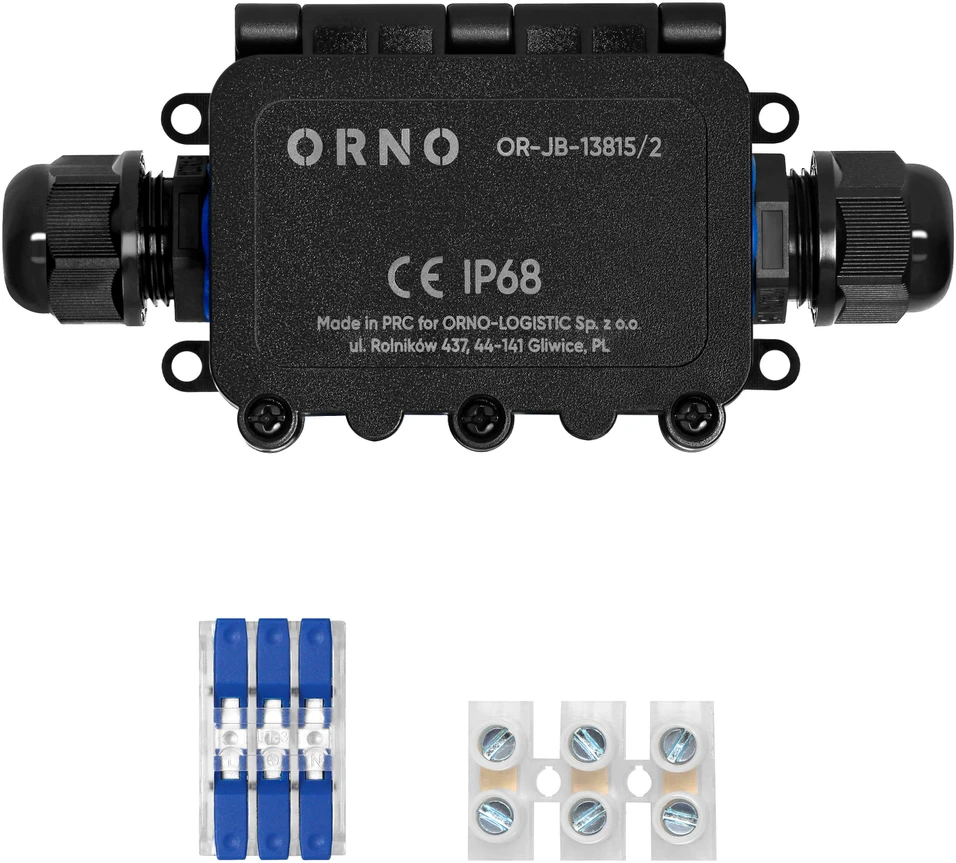 Orno Puszka Dėžutė be jungties HD IP68, 0,75–4,0 mm?, 2 M20 jungtys