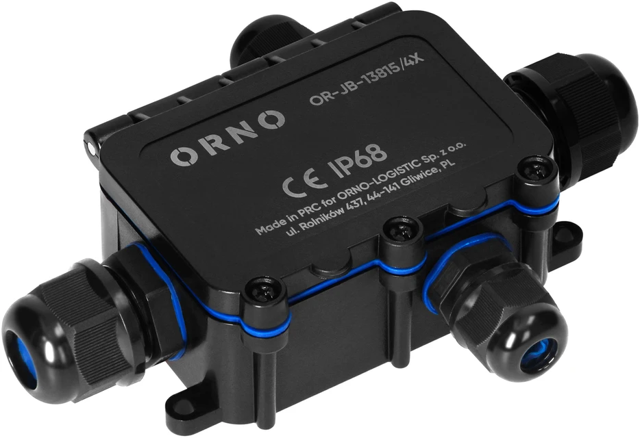 Orno Puszka Dėžutė be tvirtinimo HD IP68, 0,75–4,0 mm?, 2 M20 jungtys, 2 M16 jungtys, X išdėstymas
