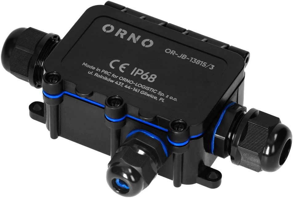 Orno Puszka Dėžutė be tvirtinimo HD IP68, 0,75–4,0 mm?, 2 M20 riebokšliai, 1 M16 riebokšlis