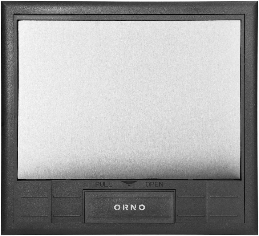 Orno Puszka Grindų dėžutė moduliniams lizdams 6 x 45 x 45 mm arba 12 x 22,5 x 45 mm, dangtelis: nerūdijantis plienas, juodas
