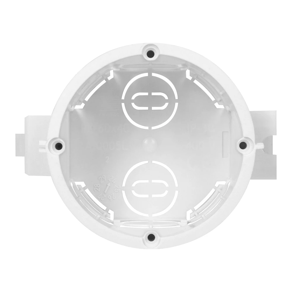 Puszka Įleidžiamoji dėžutė 60 mm, serijos numerio lentelė, balta