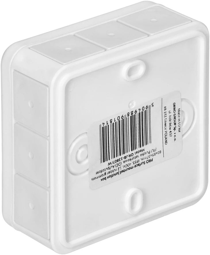 Orno Puszka PRO skirstomoji dėžutė, IP55, 400V, 12 įėjimų, 85x85x37mm, balta