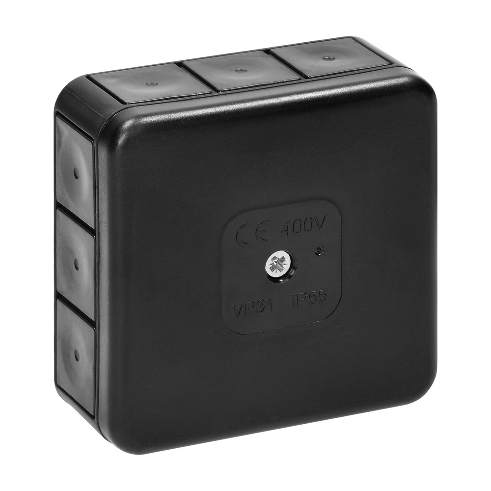 Orno Puszka PRO skirstomoji dėžutė, IP55, 400V, 12 įėjimų, 85x85x37mm, juoda