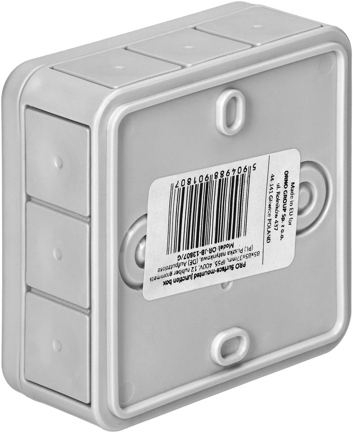 Orno Puszka PRO skirstomoji dėžutė, IP55, 400V, 12 įėjimų, 85x85x37mm, pilka