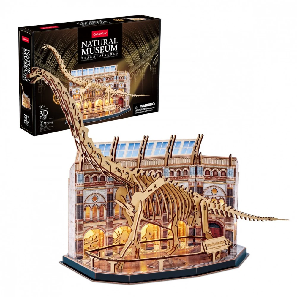 Puzzle 3D LED brachiozauro dėlionė