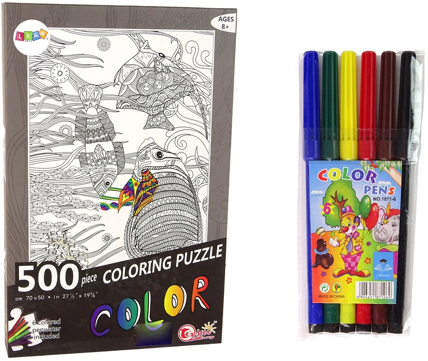 Dėlionė Lean Toys Žuvys, 500 detalių, 70x50 cm