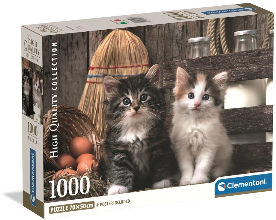 Clementoni Dėlionė 1000 vnt. - Meilūs kačiukai