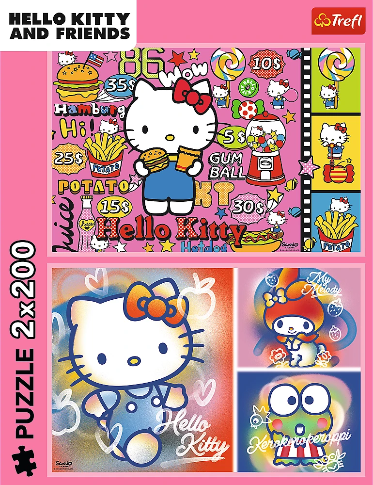 Trefl Dėlionė 2x200 vnt. - Hello Kitty ir draugai