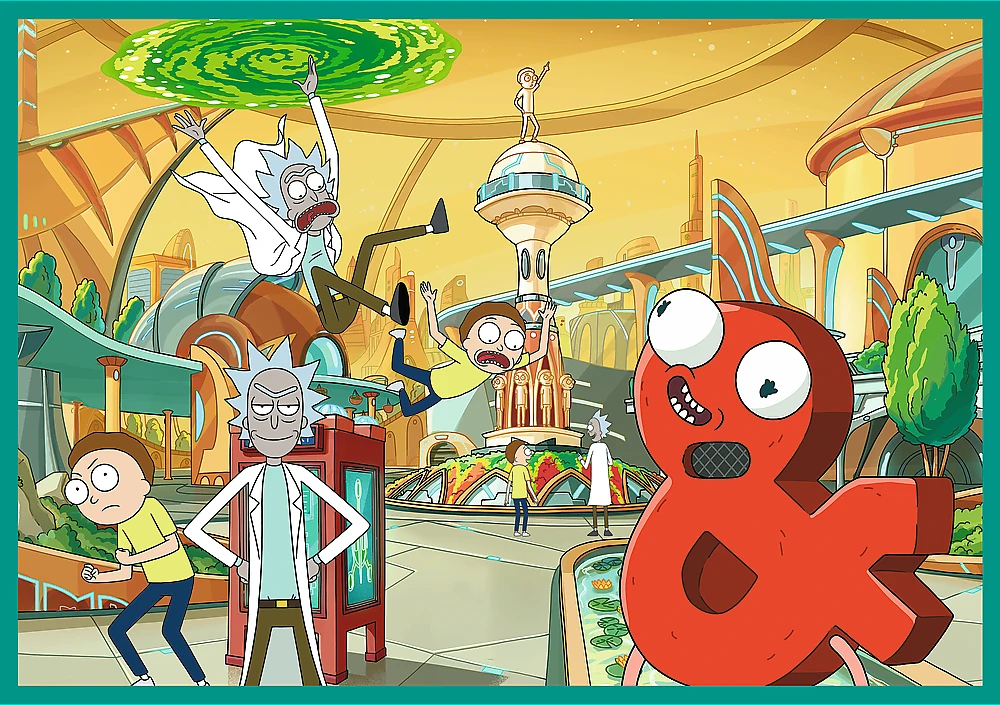 Trefl dėlionė 4x250 vnt. - Rick ir Morty