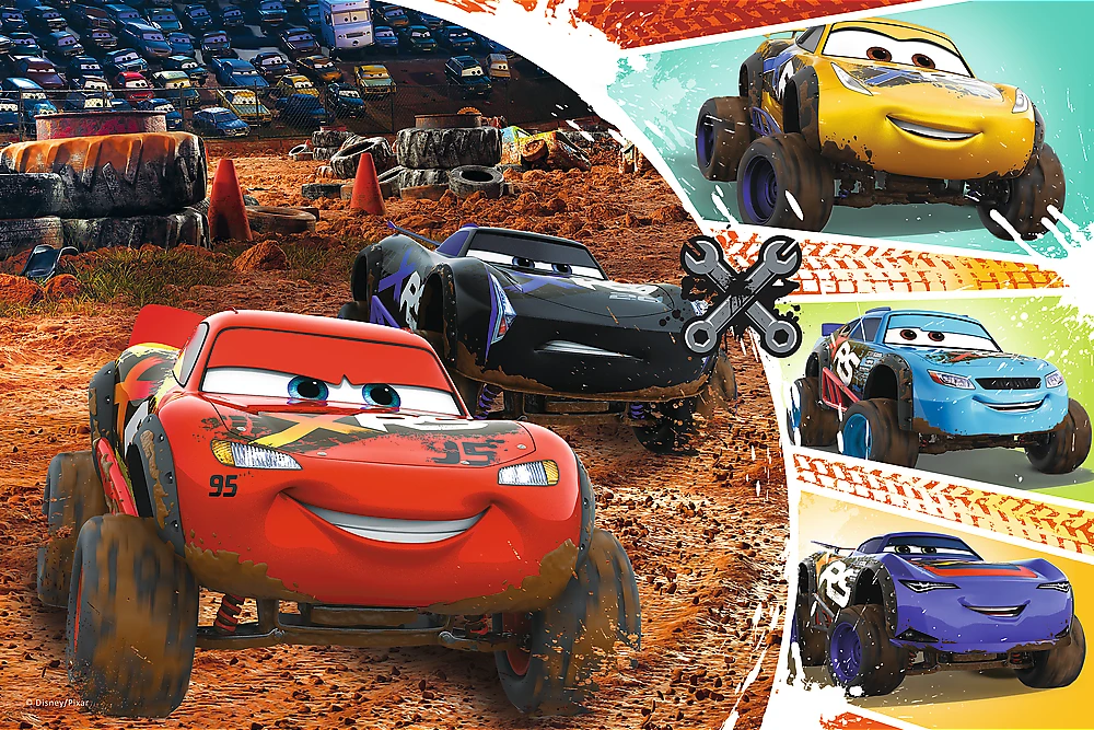Trefl Dėlionė 60 vnt. - Ratai (Cars)